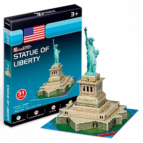 Объемный 3D-пазл Статуя Свободы, США, мини серия (CubicFun, S3026)